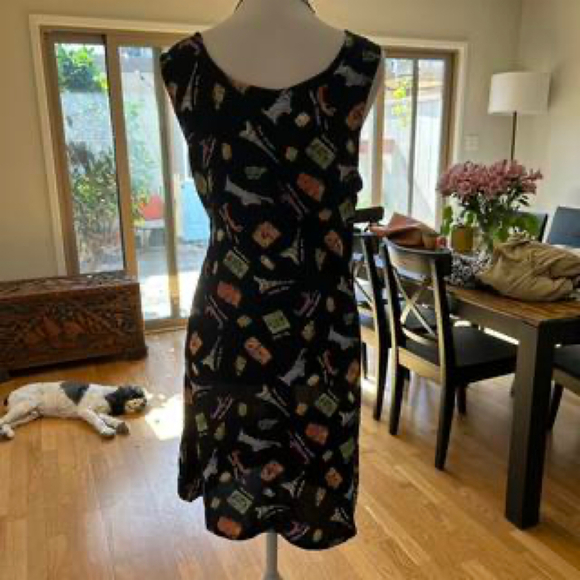 Vintage graphic print shift dress - Picture 6 of 7